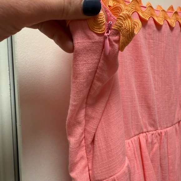 Francesca’s Holly Ric Rac Trim Pink Midi Dress - NWT Size small - Picture 9 of 10